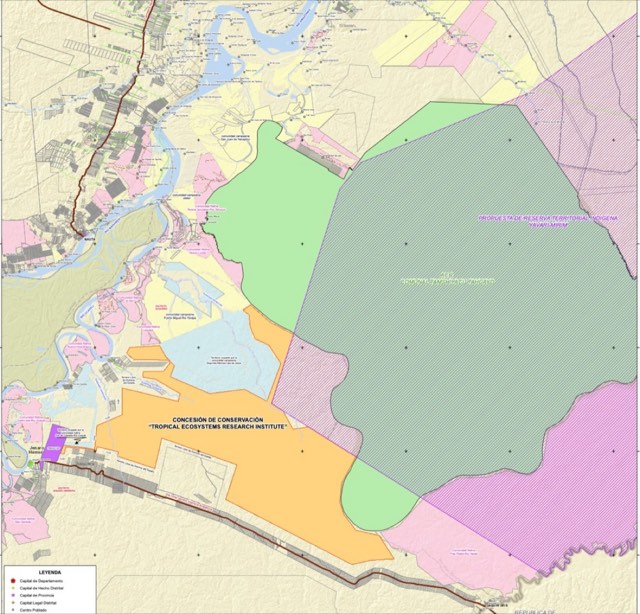 Cadastral map of the conservation concession